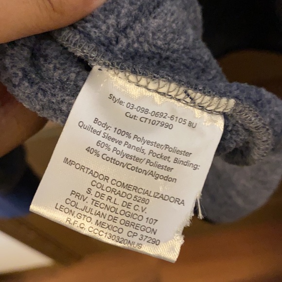 Roper Navy Microfiber Fleece Pullovet - Picture 3 of 5